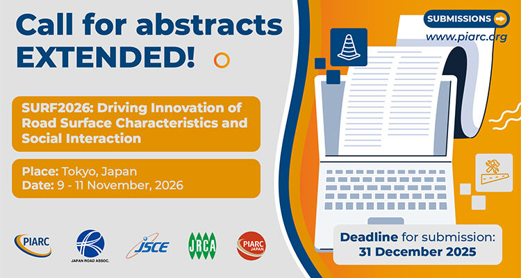 Call for Abstracts extended until the end of December! - SURF 2026: 10th Symposium on Pavement Surface Characteristics