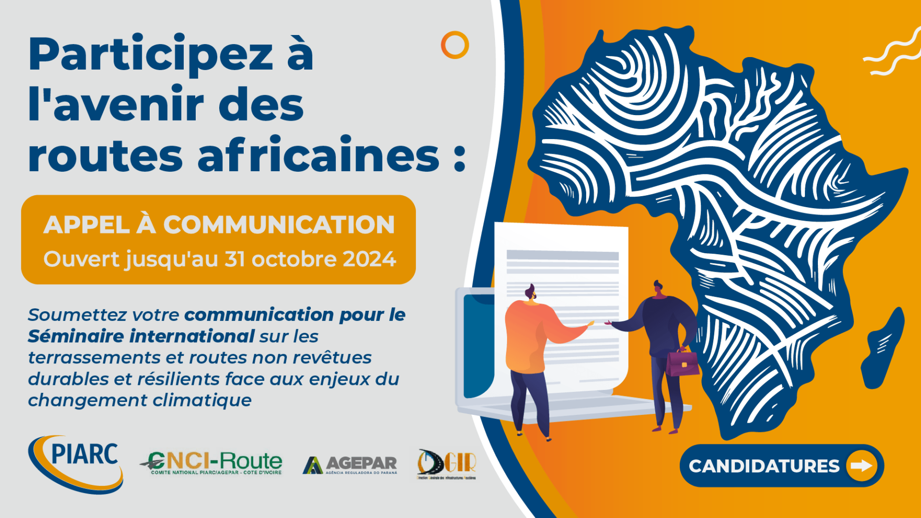 Participez à l'avenir des routes africaines : soumettez votre communication pour le séminaire sur les terrassements résilients face au climat !