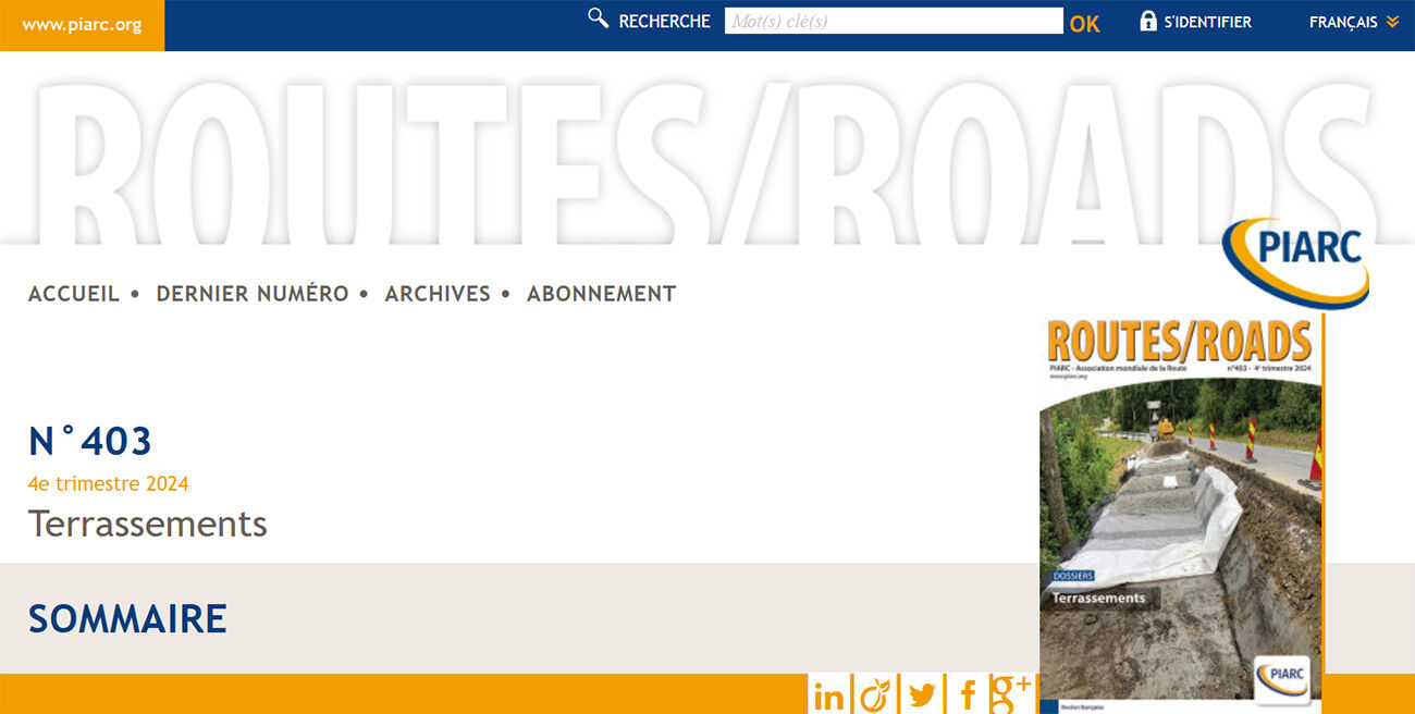 Les revues Routes/Roads sont disponible en version numérique.